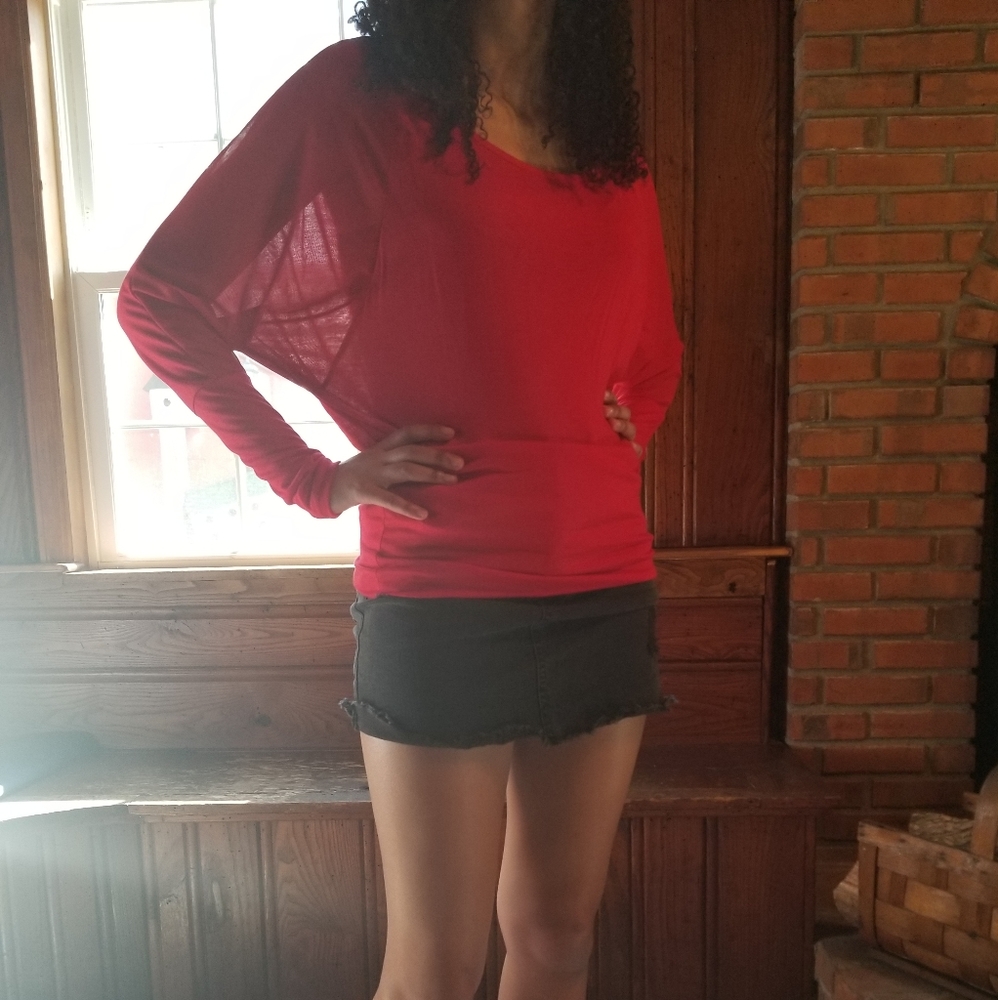 Arden B Red cross Blouse - Picture 3 of 3